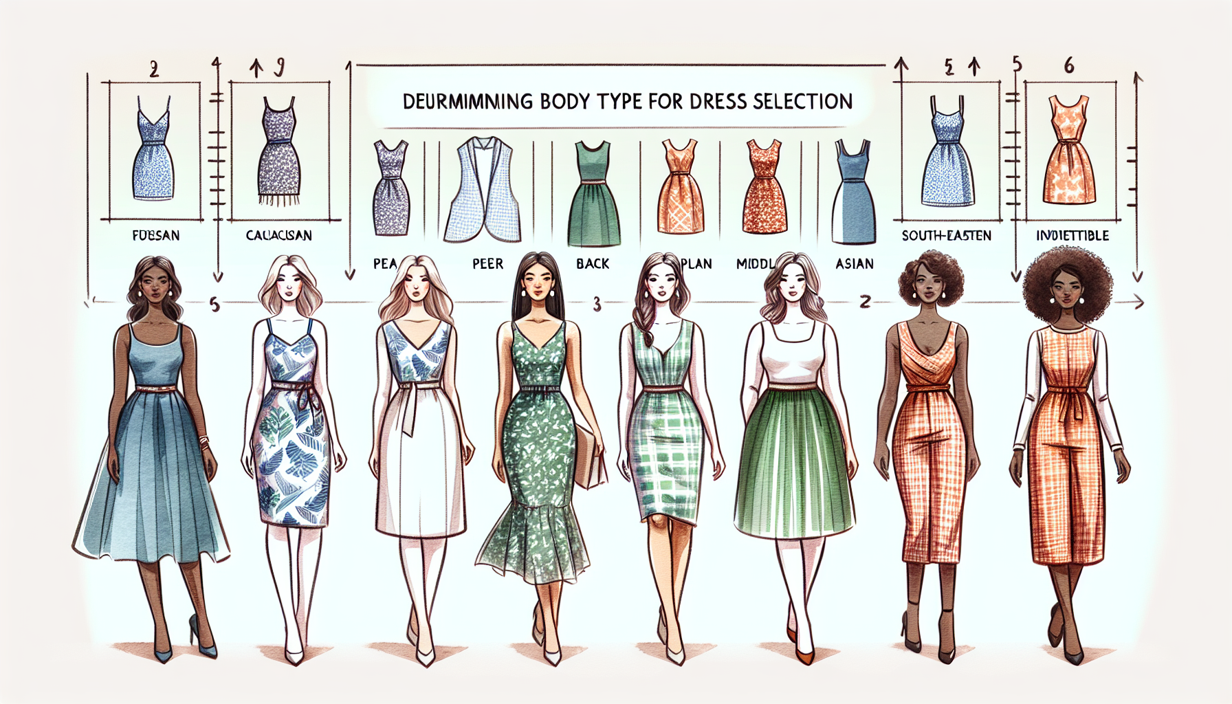 Определение типа фигуры для выбора платья